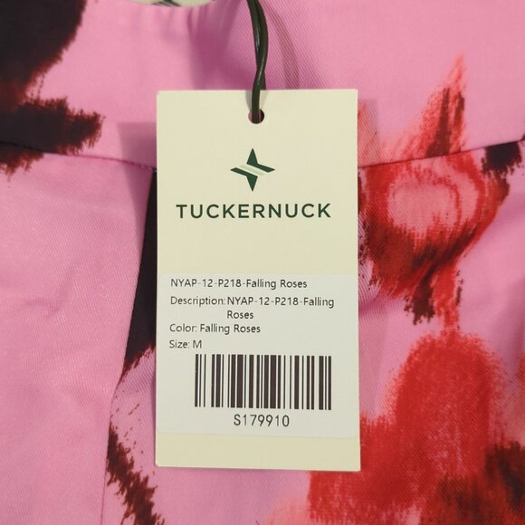 Tuckernuck Pants Women's M Pink Floral Cerise Blossom Erin Wide Leg Side Zip NWT - Picture 4 of 13
